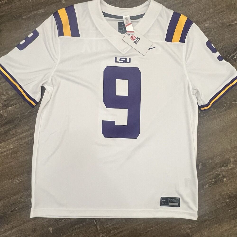 Joe Burrow Burreaux LSU Tigers Nike College Football Jersey Men XL BV7381-104